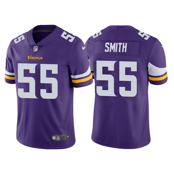 Men's Minnesota Vikings #55 Za'Darius Smith Purple Vapor Untouchable Stitched Jersey